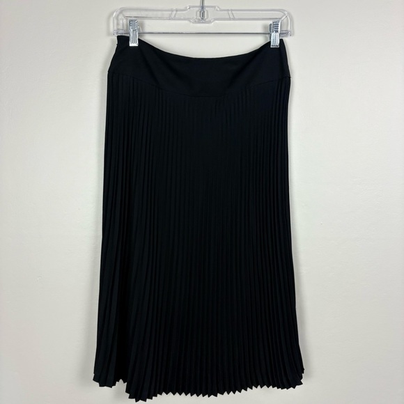 Express Midi Skirt Micro Pleated Sz 3/4 Black Career Office Vintage Y2K Classic - Picture 13 of 17